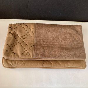 VINTAGE MORGAN LE FAY LIMITED EDITION  LEATHER AND SUEDE CLUTCH BAG